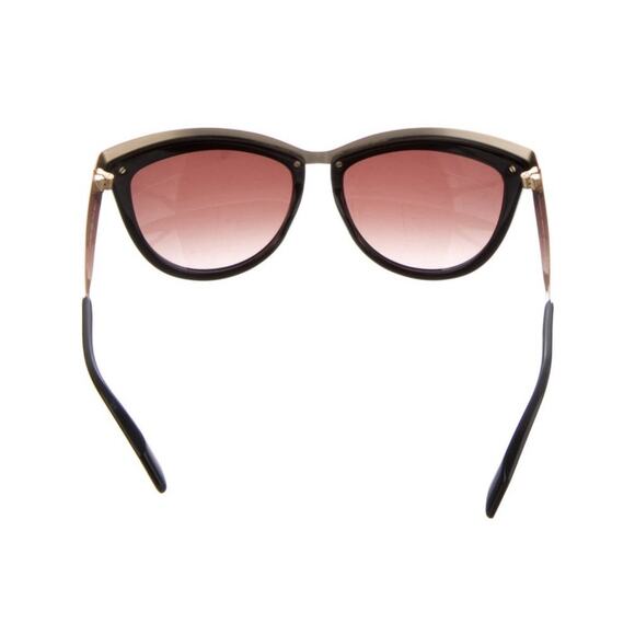 Alexander McQueen AMQ 4251 S 8JEJ6 Oversized Cat Eye Black Sunglasses With Case - Picture 5 of 8